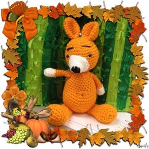 Cutie Halloween baby fox 10" tall